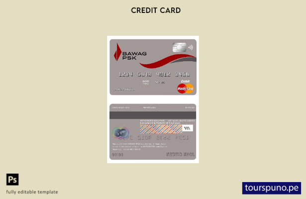 lista para imprimir plantilla de mastercard del banco Austria Bawag PSK